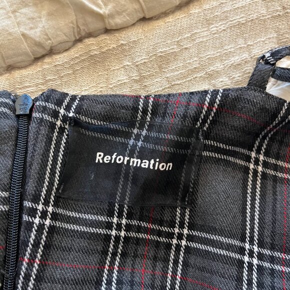 Reformation Plaid Mini Dress - Picture 4 of 4